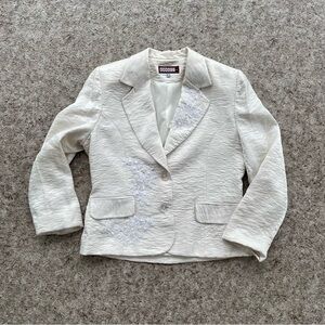 Silky beaded embroidered vintage blazer